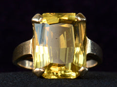 1940s Yellow Crystal Ring