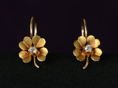 thumbnail of 1900s Edwardian Clover Earrings (detail)