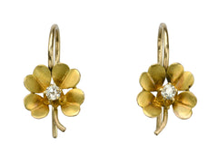 thumbnail of 1900s Edwardian Clover Earrings (on white background)