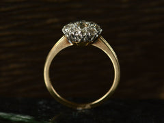 c1910 Edwardian Diamond Cluster Ring