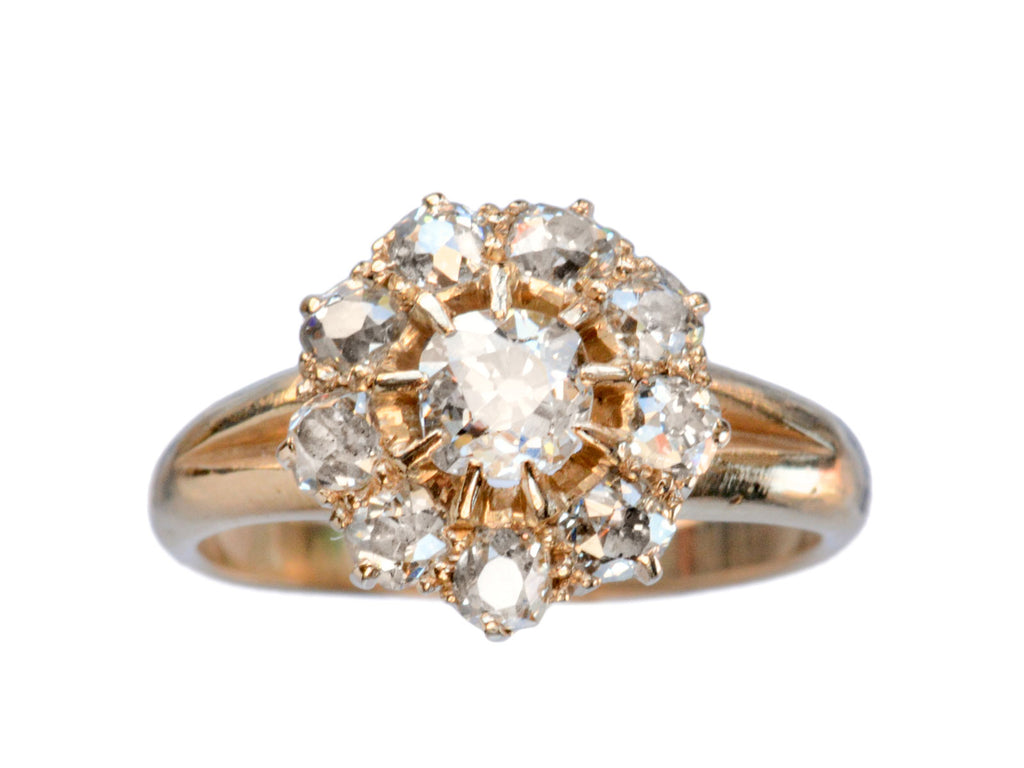 1880s Diamond Cluster Ring (on white background)