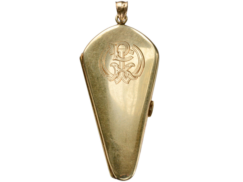 1900s Coffin-Shaped Locket (on white background)