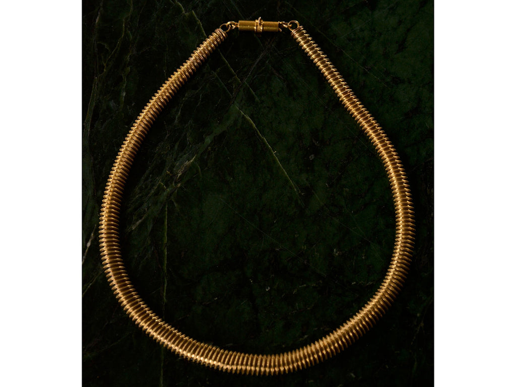 1880s Etruscan Revival Gaspipe Necklace