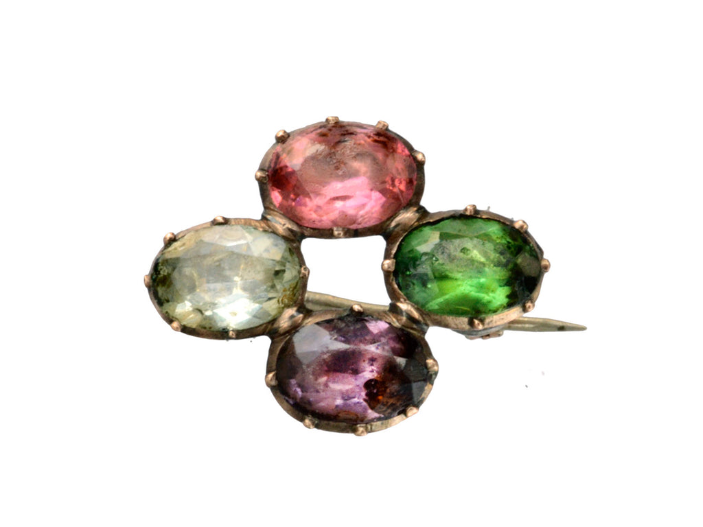 1810s Colorful Paste Brooch (on white background)