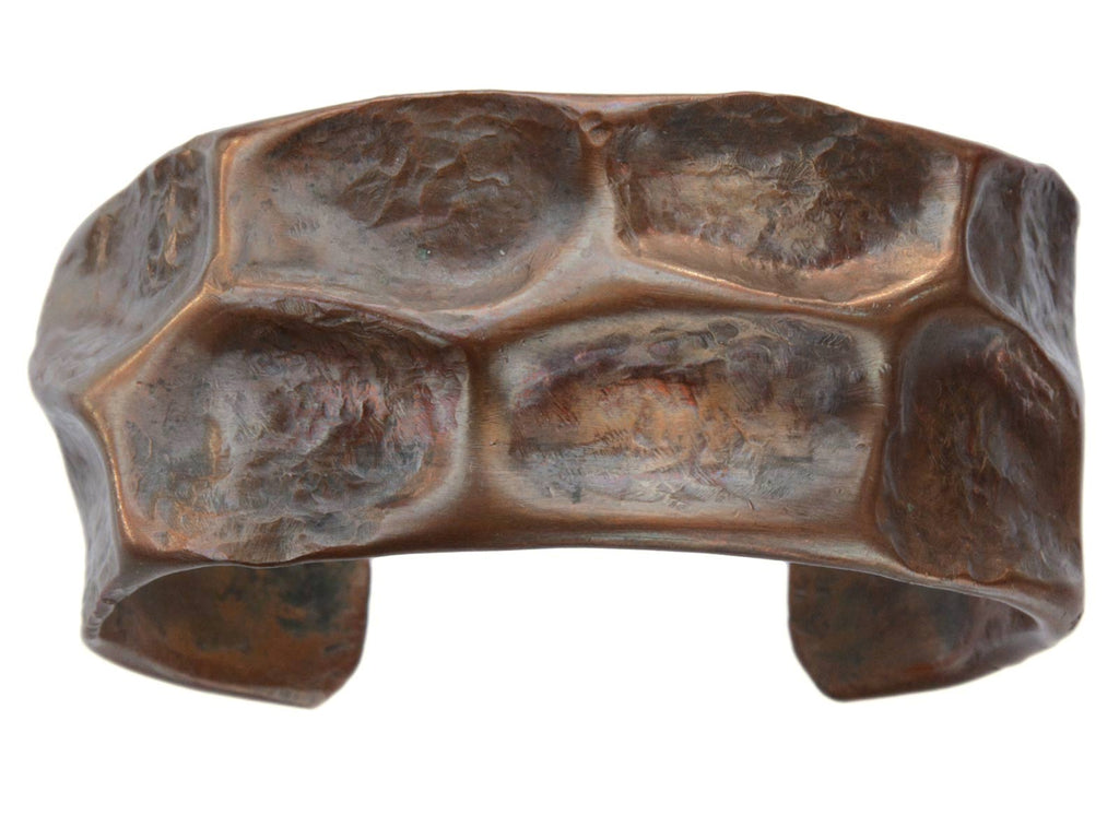 1970s Brutalist Copper Cuff (on white background)