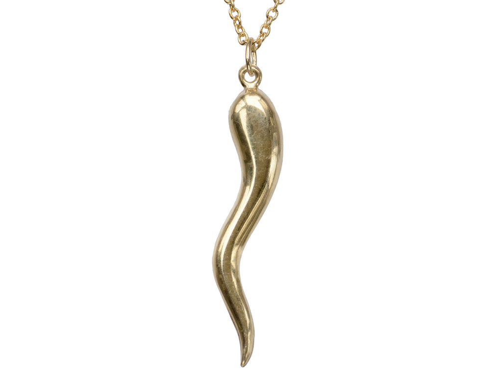 Italian Horn Pendant Sterling Silver 31.5x5.9 mm – Lyght Jewelers