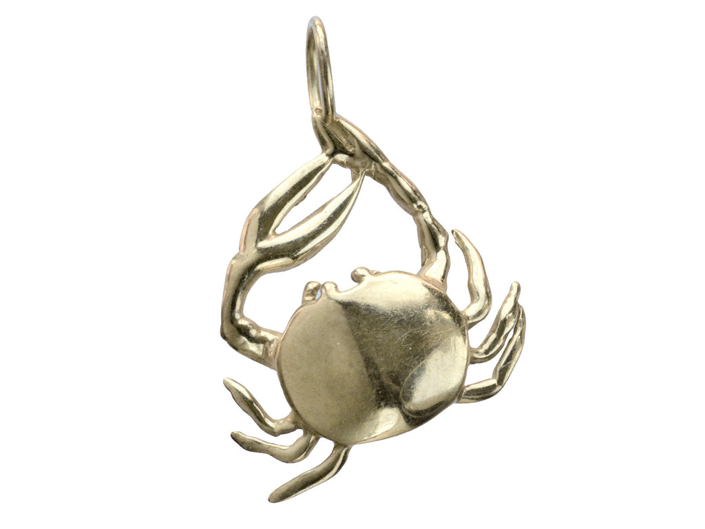 1970s Crab Zodiac Pendant (on white background)