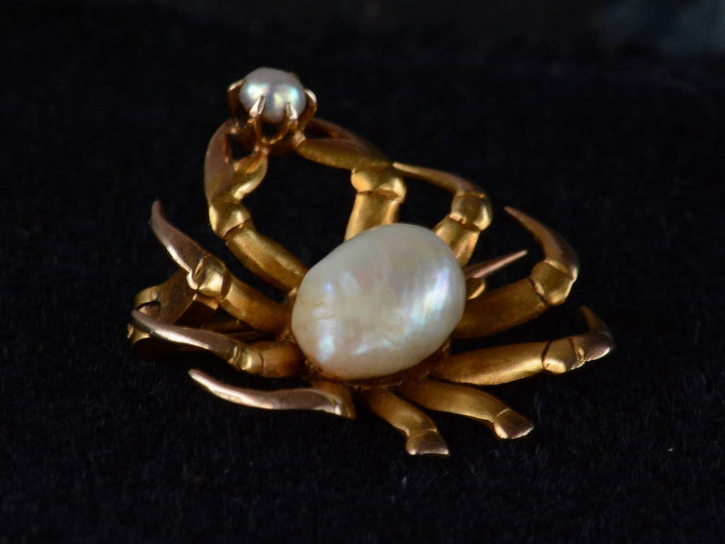 1910s Pearl Crab Brooch
