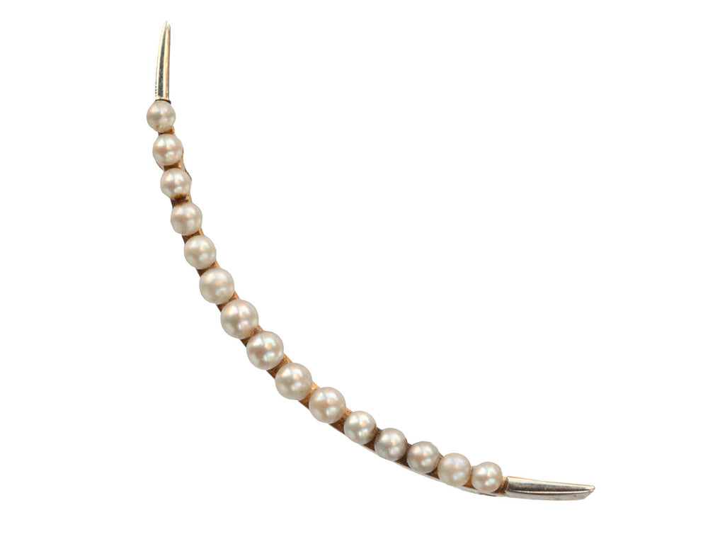 1900s Pearl Crescent Brooch (on white background)