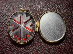 thumbnail of c1850 Victorian Cut Crystal Locket (inside)