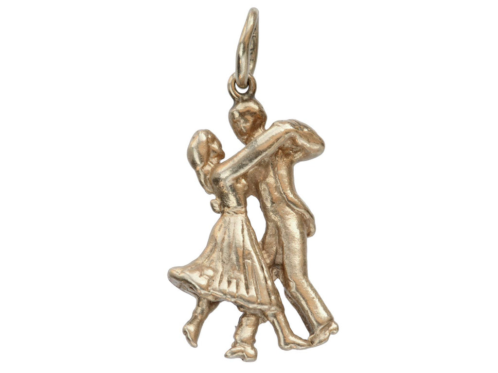 c1950 Gold Dancers Charm (on white background)