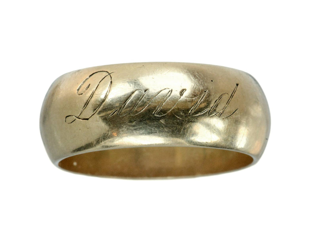 Early 1900s "David" Gold Band (on white background)