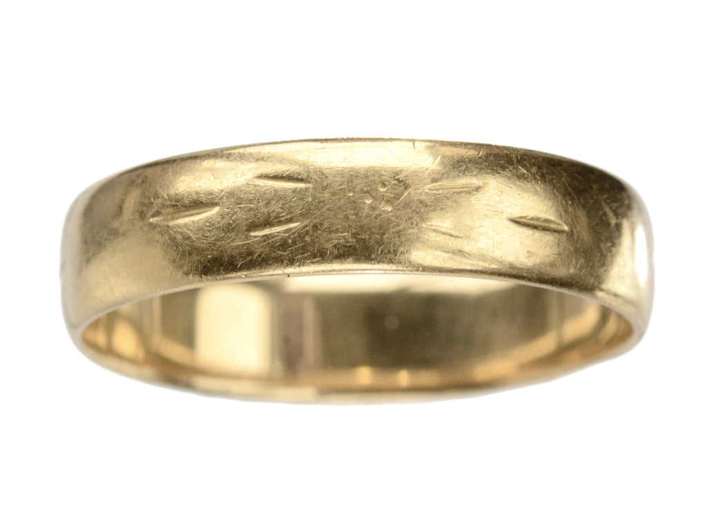 c1970 Decorated 18K Band (on white background)