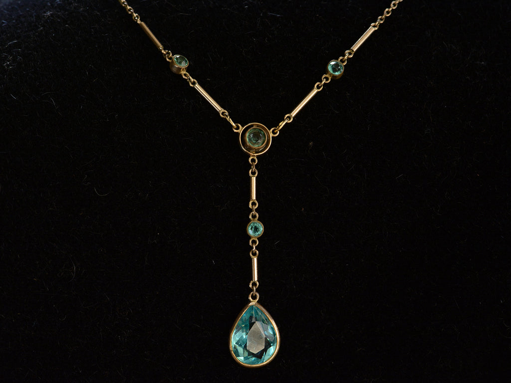 c1920 Art Deco Blue Necklace