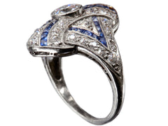 1920s Deco Diamond & Sapphire