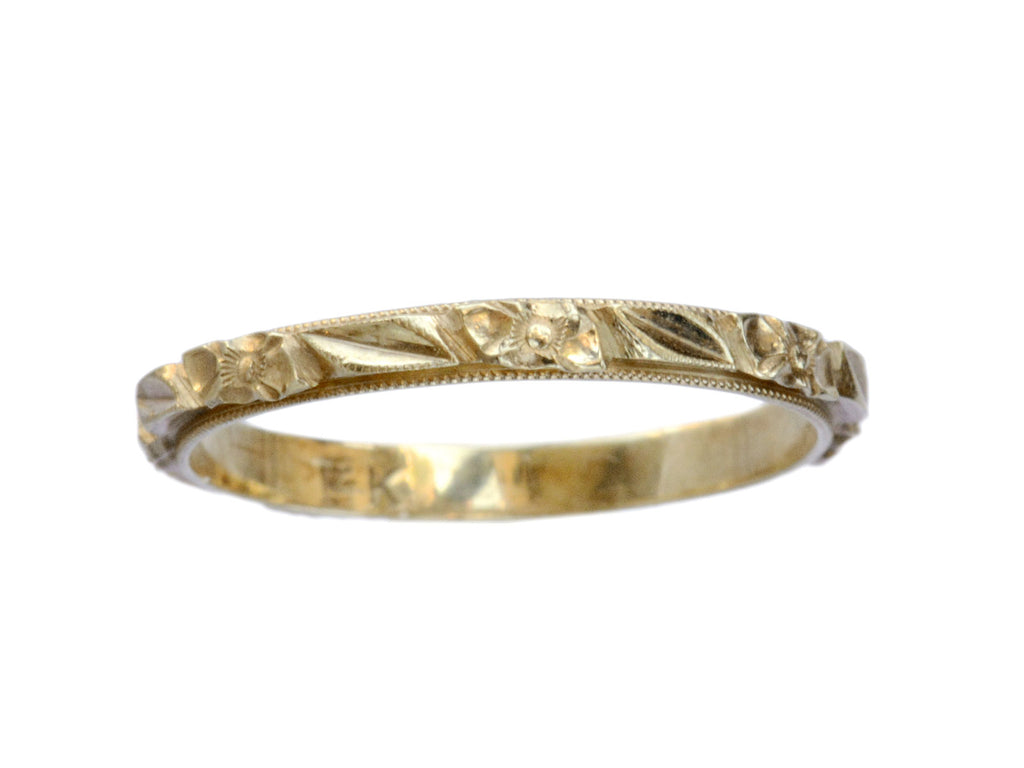 1940s Decorated Gold Band (on white background)