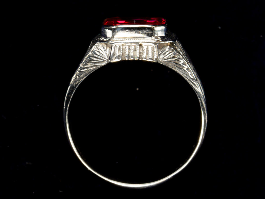c1930 Art Deco Red Ring