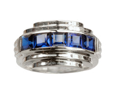 1930-40s Deco Sapphire Ring