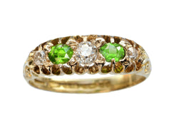 1910 Demantoid & Diamond Ring