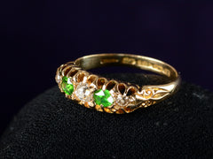 1910 Demantoid & Diamond Ring