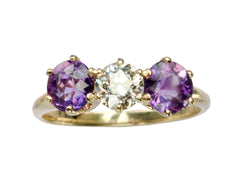 1900s Amethyst & Diamond Ring