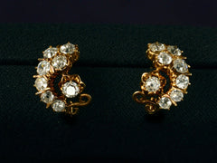 1930s Deco Diamond Rose Gold Earrings