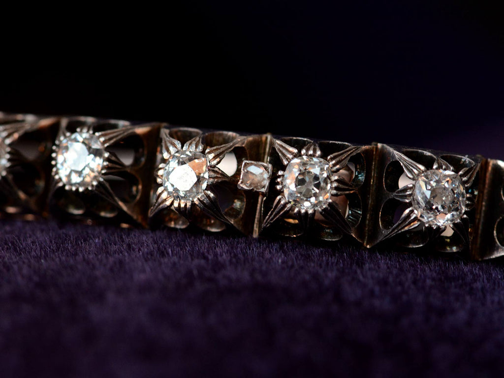 c1850 Old Mine Cut Diamond Bracelet