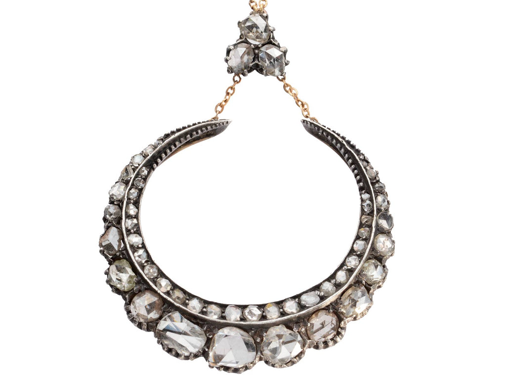 c1880 Rose Cut Crescent (on white background)