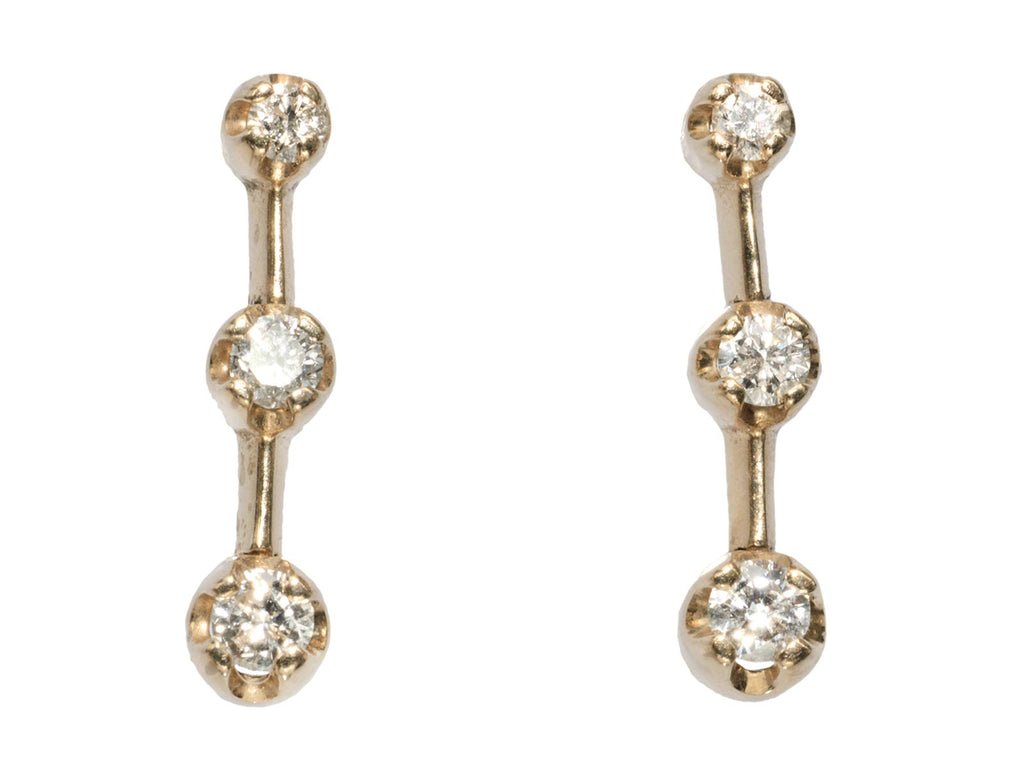 c1980 Diamond Drop Earrings