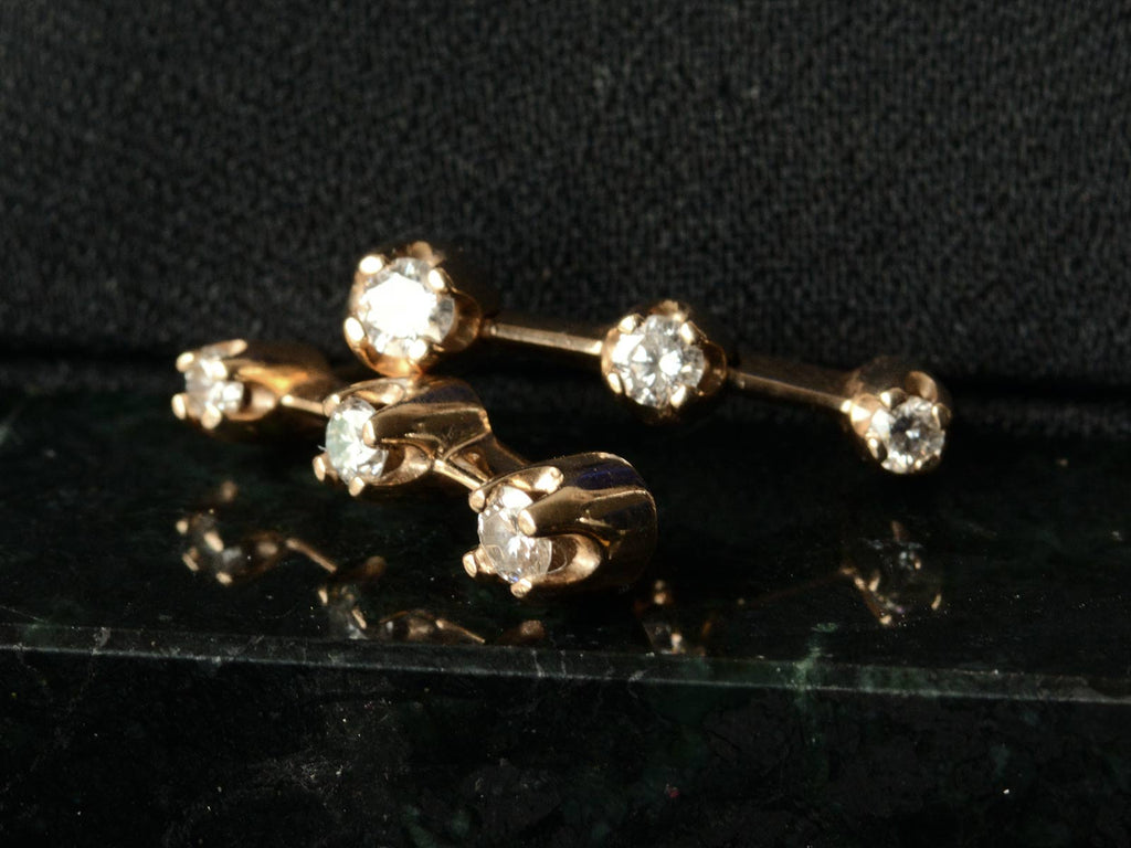c1980 Diamond Drop Earrings