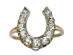 c1900 Diamond Horseshoe Ring