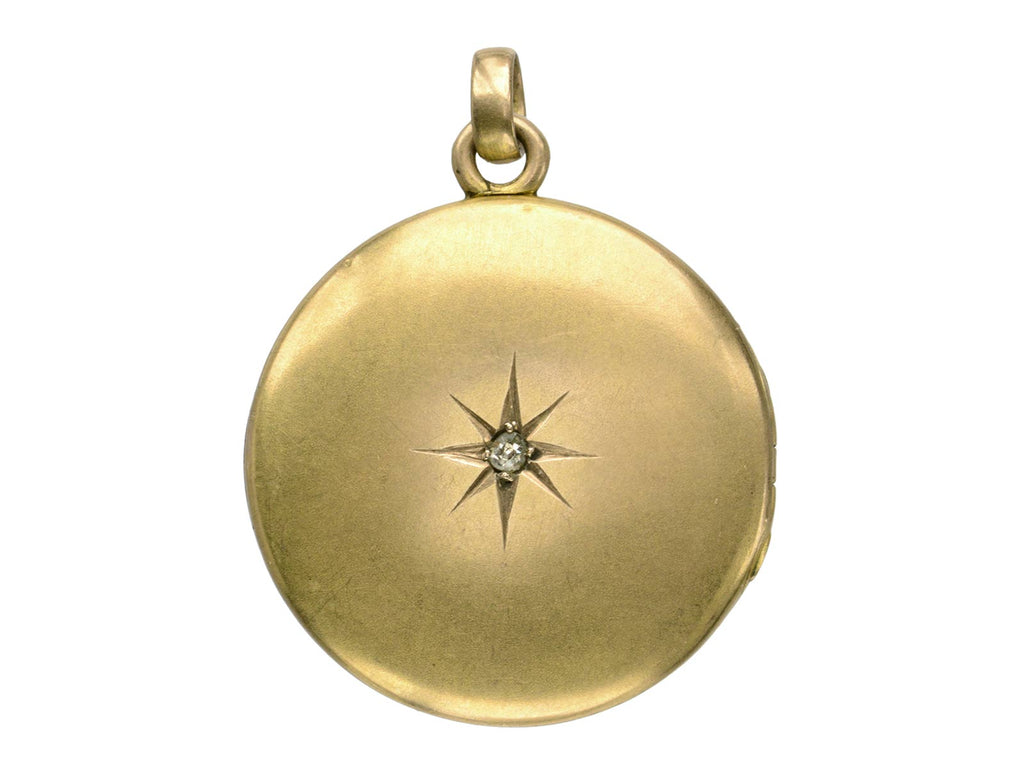 1890s Victorian Diamond Locket (on white background)
