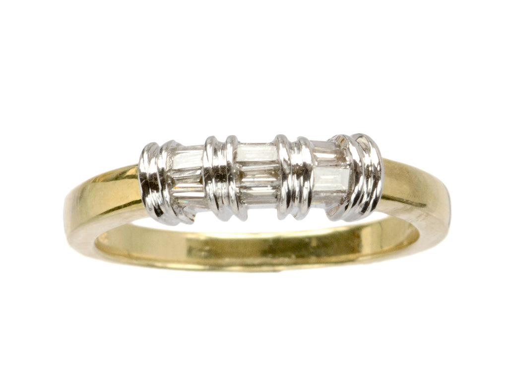 1980s Diamond Baguette Band (on white background)