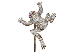 c1900 Diamond Frog Stick Pin