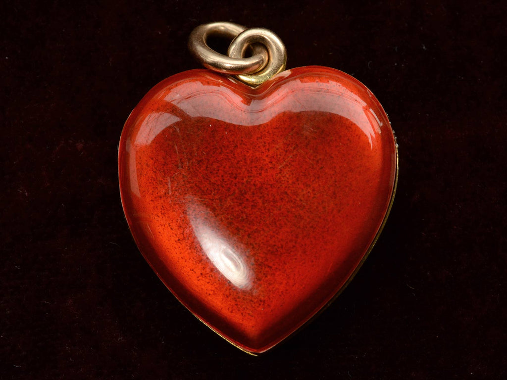 c1900 Diamond Heart Locket (backside)