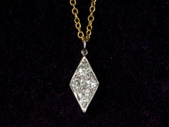 1920s Diamond Pendant Necklace