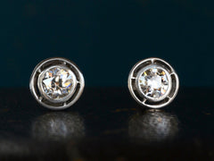 1900s Diamond Stud Earrings