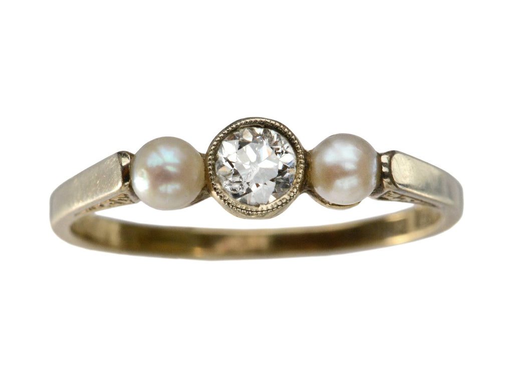 1920s Pearl & Diamond Ring