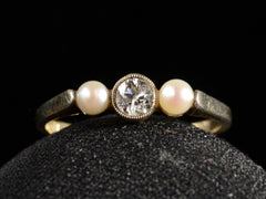 1920s Pearl & Diamond Ring