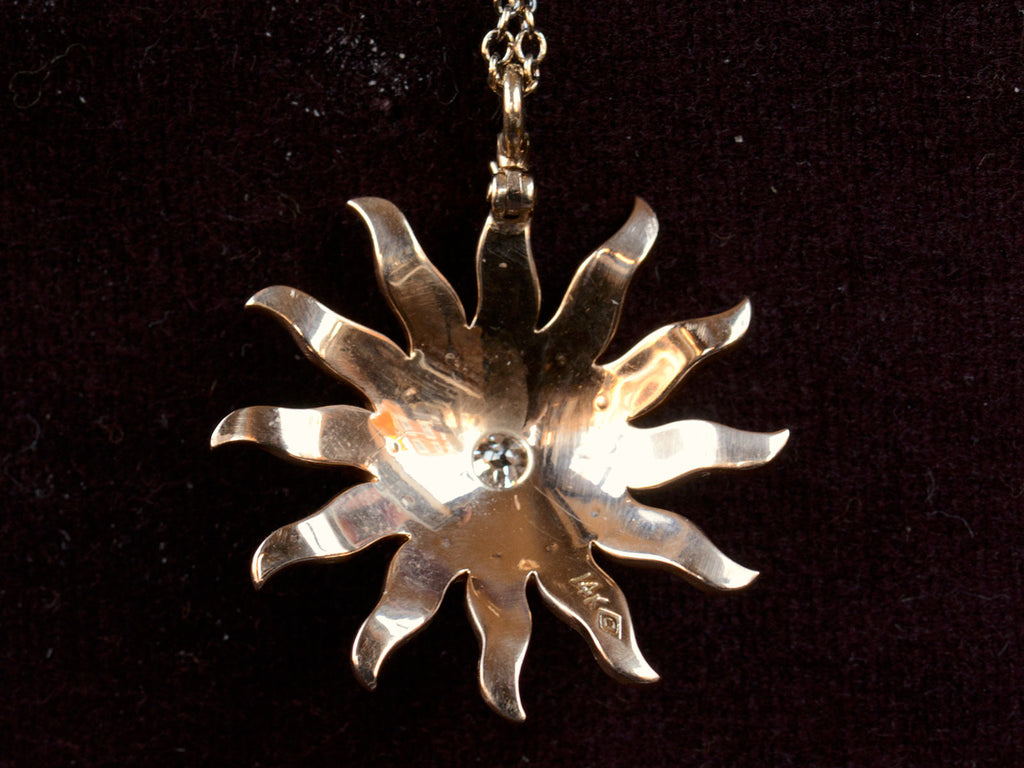 1900s Pearl Sunburst Pendant