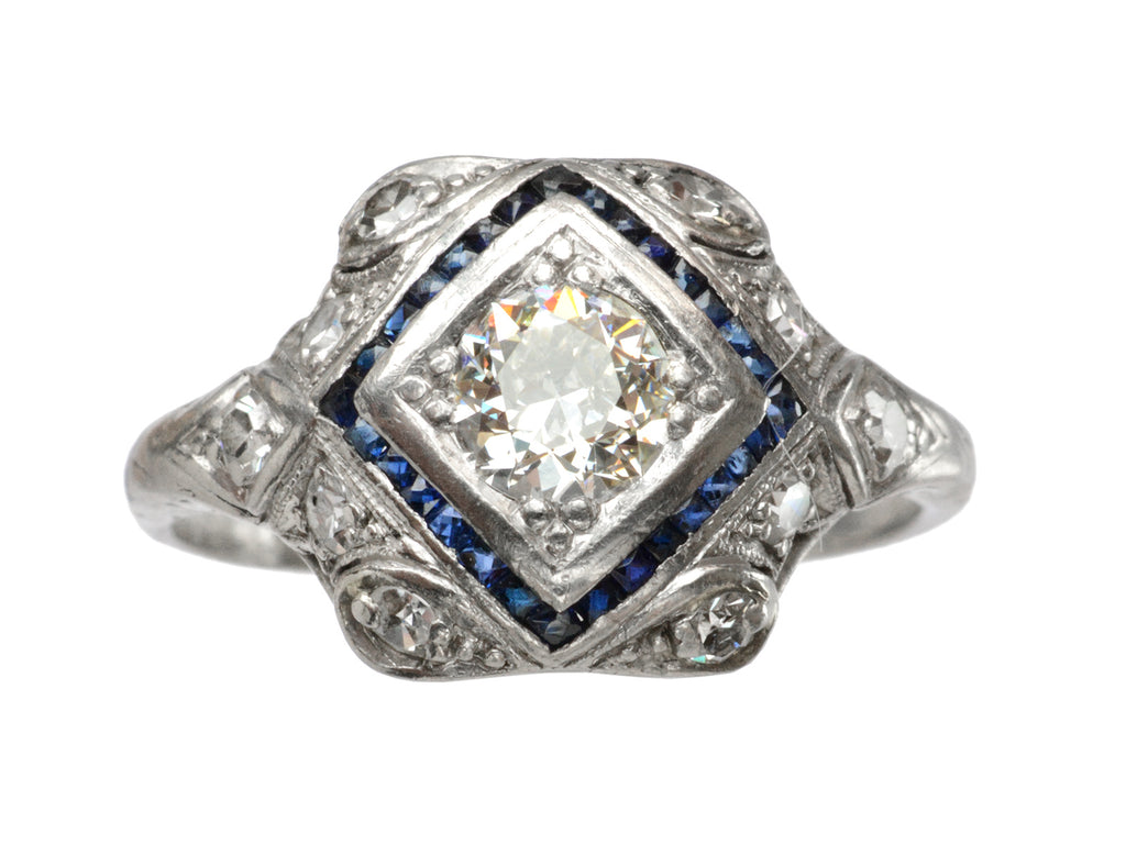 c1920 Art Deco 0.45ct Ring (on white background)