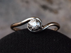 thumbnail of c1910 Art Nouveau Diamond Wave Ring (detail)