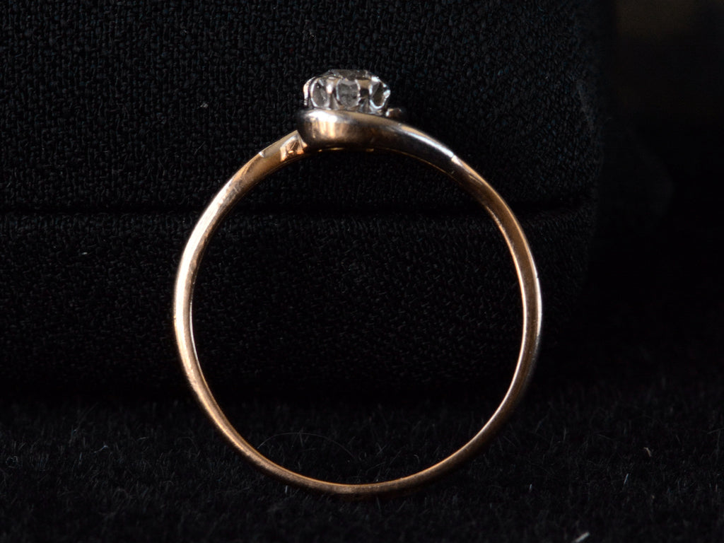 c1910 Art Nouveau Diamond Wave Ring