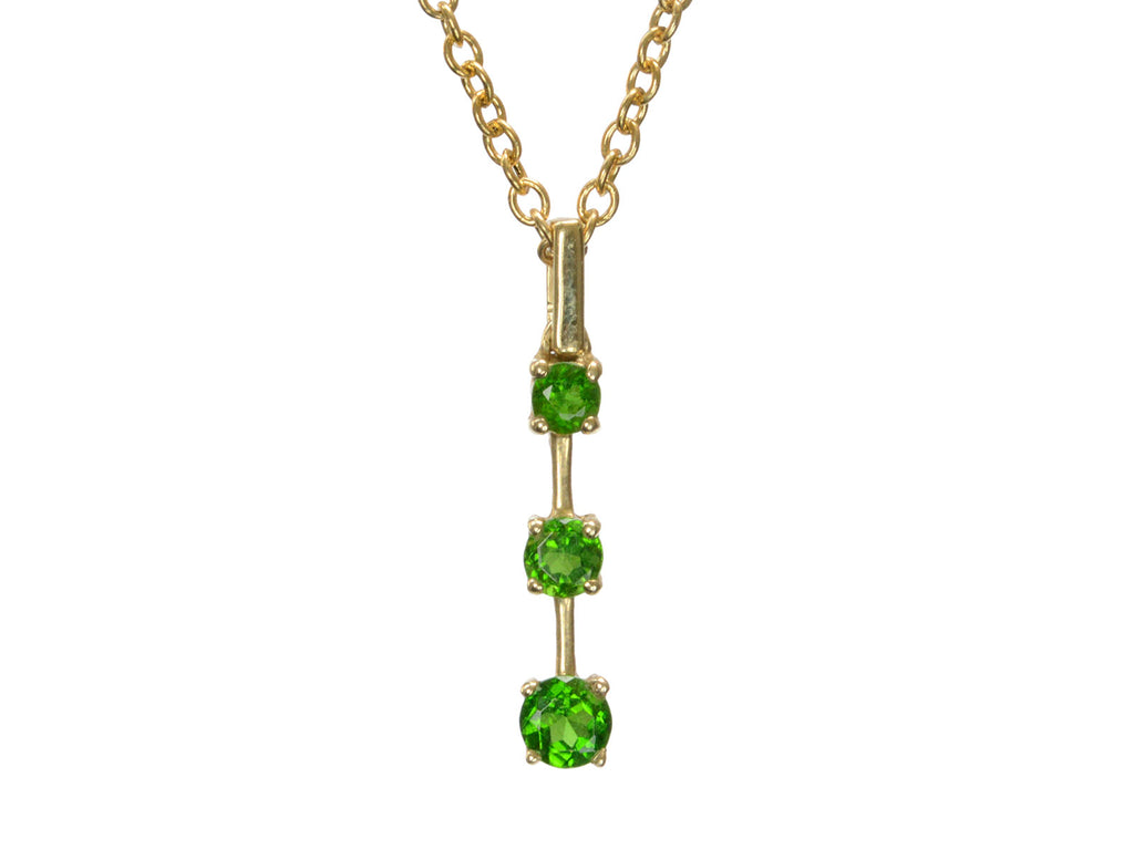 Vintage Chrome Diopside Necklace (on white background)