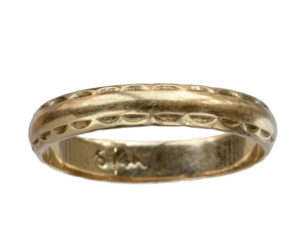 1940-50s Edged Wedding Band (on white background)