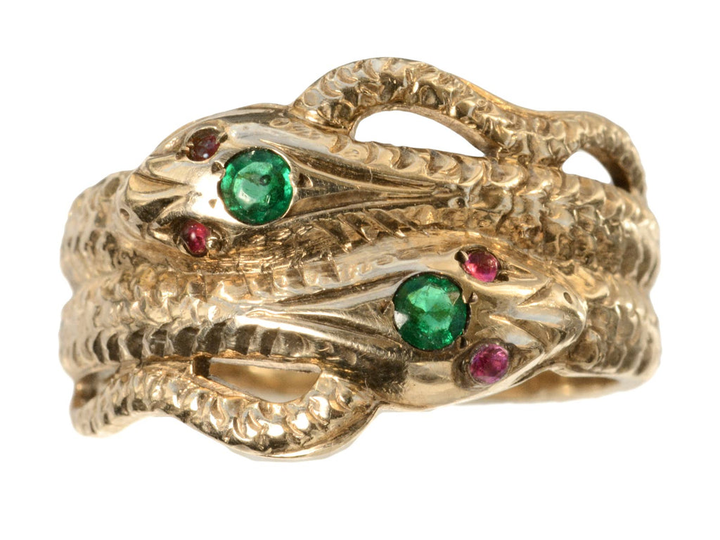 c1900 Double Snake Ring (on white background)