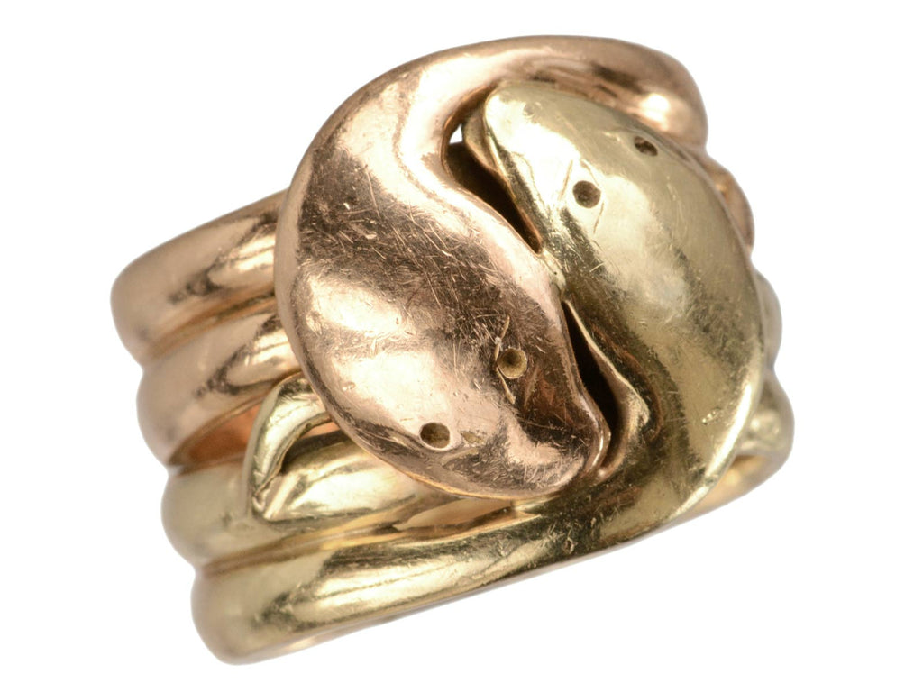c1900 Double Snake Ring (on white background)