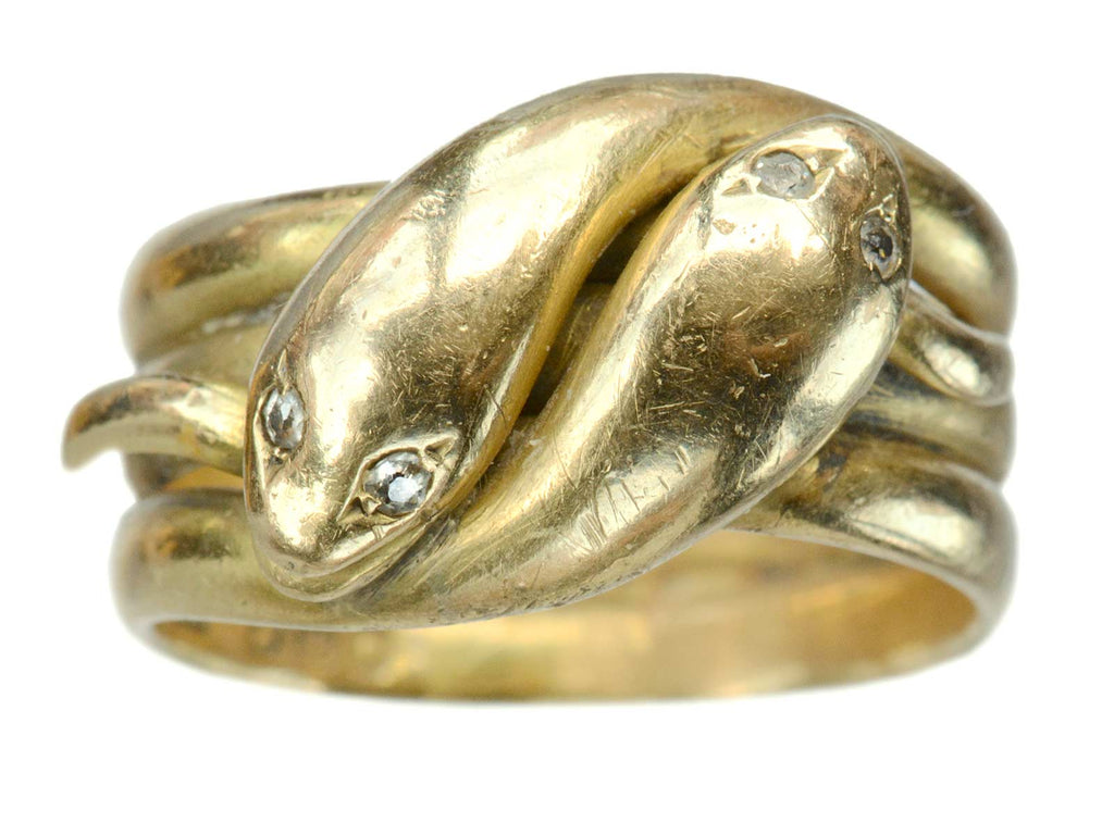 1911 Double Snake Ring, 18K (on white background)