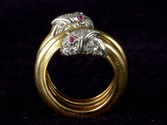 1940s Diamond Serpent Ring
