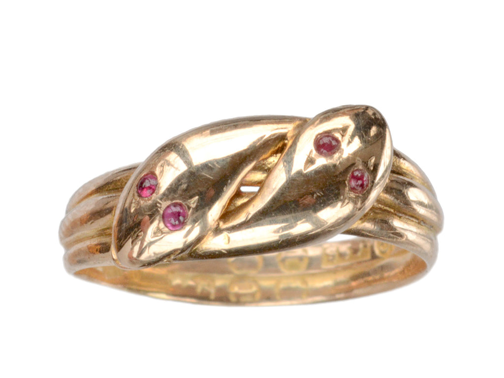 1900s Double Snake Ring (on white background)